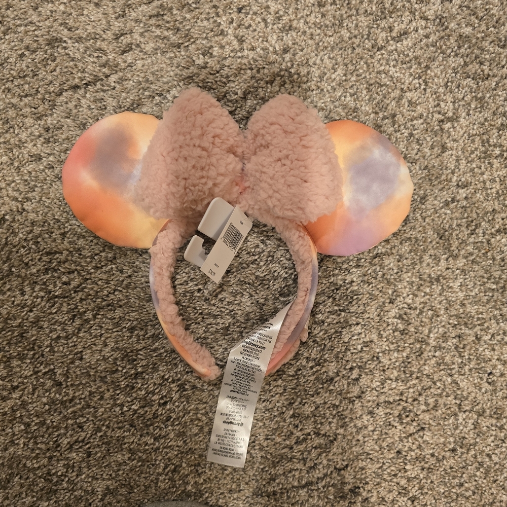 Disney Pink and Orange Tie-Dye Ears Headband